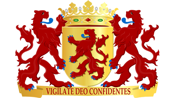 Provinciewapen Zuid-Holland - in kleur op transparante achtergrond - 600 * 337 pixels
